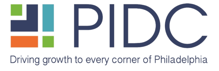 PIDC logo with colorful geometric shapes and the text "Driving growth to every corner of Philadelphia.